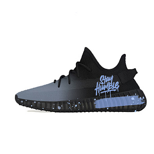 Adidas Originals Yeezy Boost 350 V2 Slip-Resistant Low-Top Casual Shoes Unisex Black Blue 1 2695088