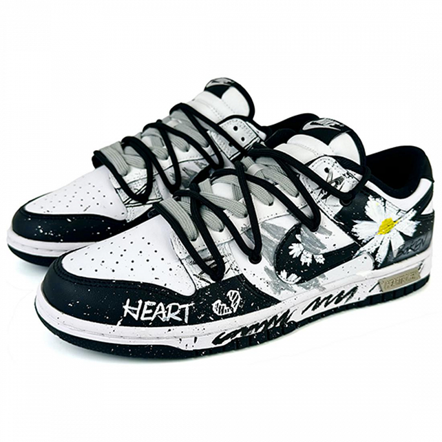 Nike Dunk Anti Slip Wear Resistant Low Top Skateboard Shoes Unisex Black White купить в интернет-магазине Yoocart с быстрой доставкой по России.