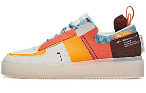 Anta Slip Resistant Cushioning Abrasion Resistant Lightweight Low top Skateboard Shoes Men's Caramel Orange Gray