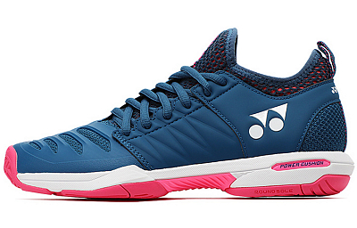 YONEX FUSHIONREV 3 Cushioning Anti-Slip Wear-Resistant Breathability Low-Top Badminton Shoes Women's Navy Blue & Pink