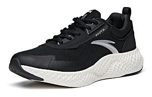 Anta Shock Absorbers Slip Resistant, Abrasion Resistant, Breathable Low Top Running Shoes Men's Black White Silver 1 2698728