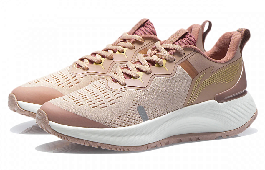 LiNing YueYing Essential Shock Absorbers Low Top Running Shoes Women's Peach Orange Pink