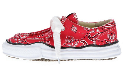 MIHARA YASUHIRO Paisley Low-Top Canvas Shoes Men's Red