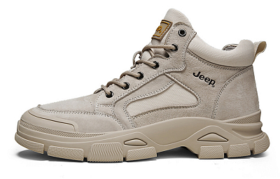 Jeep Martin Boots Men Mid Top Sand