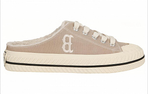 MLB Playball Mule Anti-Slip And Wear-Resistant Warm Low-Top Canvas Shoes Unisex Brown 1 2700921