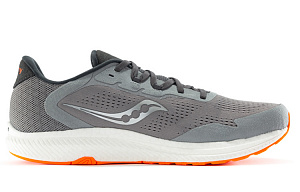 Saucony Freedom 4 Anti Slip Wear Resistant Low Top Running Shoes Men's Gray Orange 1 2702569