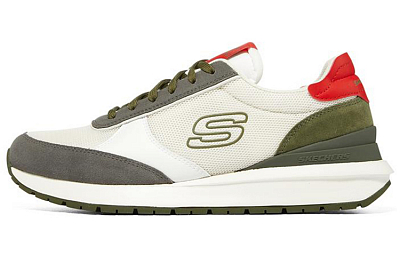 Skechers SUNNY DALE Casual Shoes Men Low-Top White/Gray/Red/Green