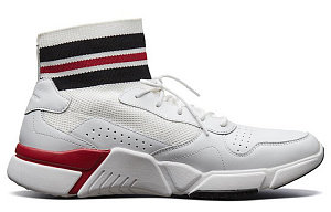Skechers Block High Top Casual Shoes Men's White Red 1 2703031