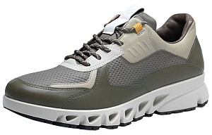 Ecco Shock Absorbers Slip Resistant Abrasion Resistant Low top Athletic Shoes Men's Olive Green 1 2703985