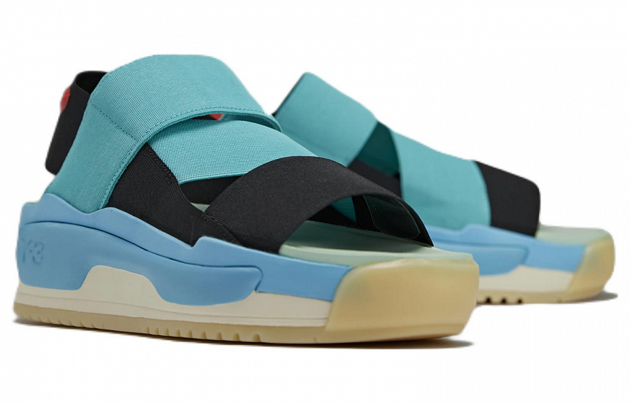 Y 3 Hokori Sandal Black Mint Cyan