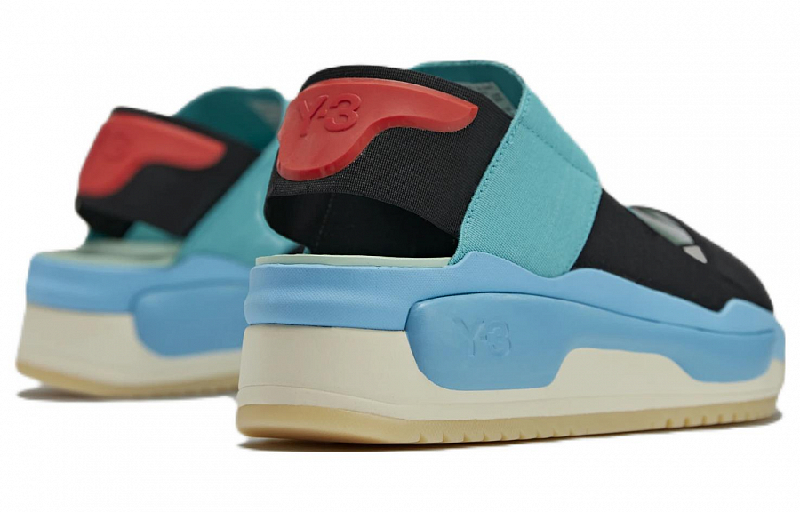 Y 3 Hokori Sandal Black Mint Cyan