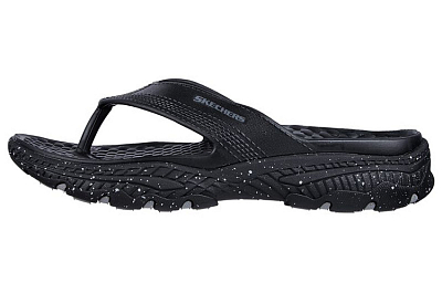 Skechers CRESTON ULTRA Rubber Sole Slide Slippers Men's Black