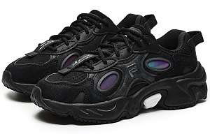 FILA FUSION Raccoon Sneakers 'Black Purple' Women's 1 2705675