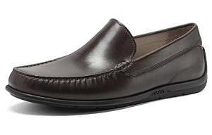 Ecco Moke 2.0 Casual Leather Shoes Men's Coffee 1 2706313
