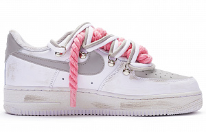 Nike Air Force 1 '07 ''T10'' Anti Slip Wear Resistant Low Top Skateboard Shoes Men's White Gray 1 2708122