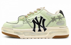 MLB Chunky Liner Anti-Slip And Wear-Resistant Height Increasing Low-Top Skateboard Shoes Unisex Light Green