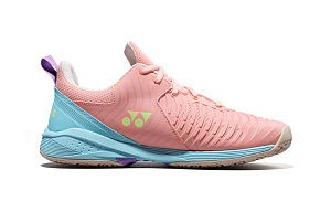 YONEX Power Cushion Sonikage 3 Low-Top Tennis Shoes Women's Pink Blue 1 2714116