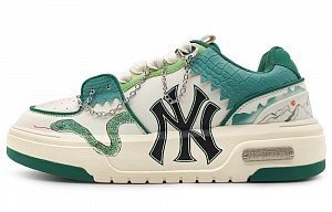 MLB Chunky Liner Slip-Resistant Cushioning Wear-Resistant Low-Top Skateboard Shoes Unisex Turquoise
