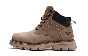 Jeep Ankle-Length Martin Boot High-Top Men's Sand