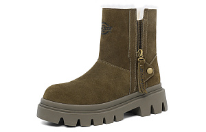 Dickies Warm Wear-Resistant Height Increasing Slip-Resistant Short Mid-Calf Snow Boots Women's Army Green 1 2717207