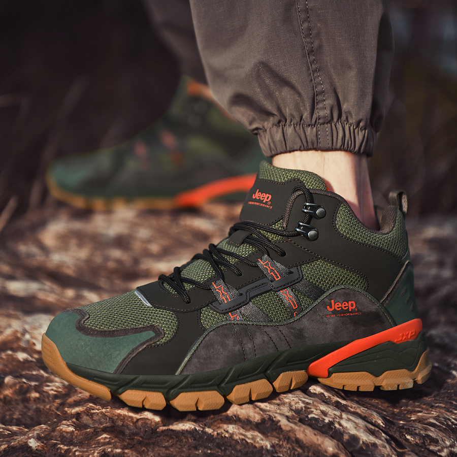 Jeep High Top Outdoor Shoes Men's Green купить в интернет-магазине Yoocart с быстрой доставкой по России.