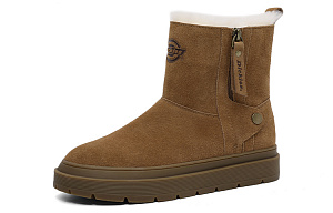 Dickies Warm And Wear-Resistant Coverage Short Mid-Calf Snow Boots Women's Yellow Brown 1 2717513