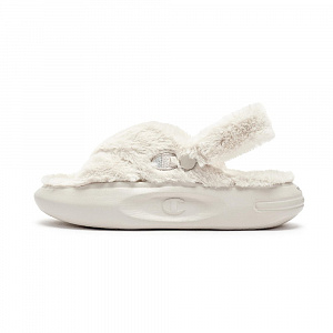Champion Fluffy Collection Slide Slippers Women's White Gray