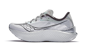 Saucony Endorphin Pro 3 Shock Absorbers Low Top Carbon Plate Running Shoes Women's White Black