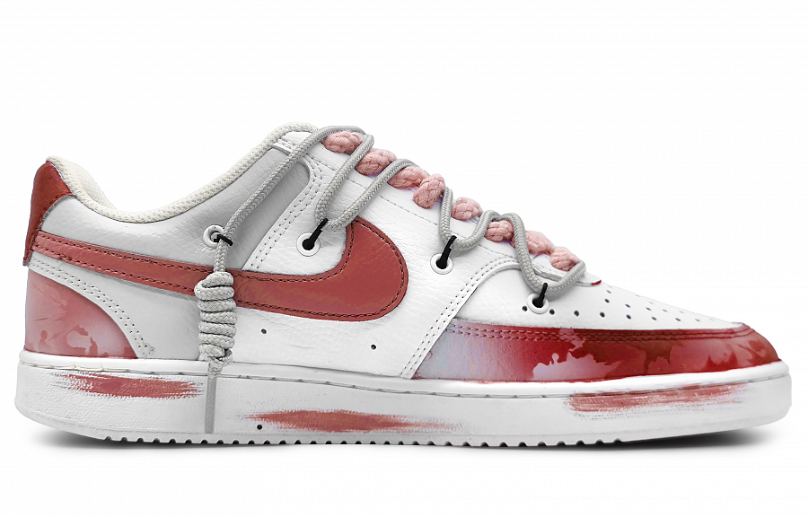 Nike Court Vision 1 Slip-Resistant Cushioning Low-Top Skateboard Shoes Men's Red Gray купить в интернет-магазине Yoocart с быстрой доставкой по России.