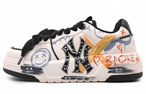 MLB Chunky Liner Wear-Resistant Height Increasing Low-Top Skateboard Shoes Unisex Yellow Purple White 1 2718820
