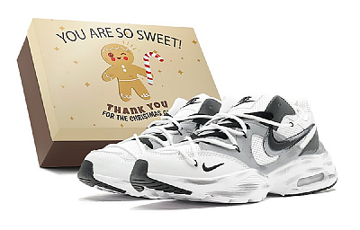 Nike Air Max Fusion Double Festival Greetings, Distressed Shoes Low Top Casual Shoes Women's Gray White