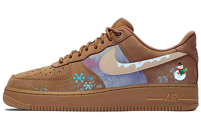 Nike Air Force 1 Low-Top Skateboard Shoes Unisex Wheat