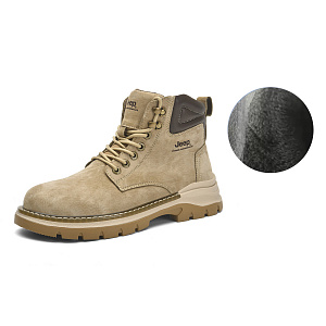 Jeep Short Fleece Lined Martin Boots Men's Sand 1 2720873