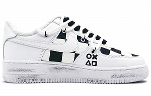 Nike Air Force 1 Low-Top Skateboard Shoes Men's Black White 1 2720944