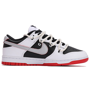 Nike Dunk Slip-Resistant Cushioning Wear-Resistant Low-Top Skateboard Shoes Unisex Black White Red 1 2721829