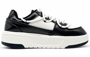 MLB Chunky Liner Wear-Resistant Height Increasing Low-Top Skateboard Shoes Unisex Black White 1 2722044
