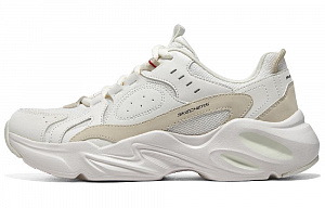 Skechers Cushioning Wear-Resistant Low-Top Chunky Sneakers Women's Beige