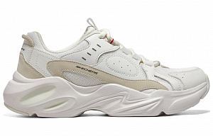 Skechers Cushioning Wear-Resistant Low-Top Chunky Sneakers Women's Beige 1 2722167