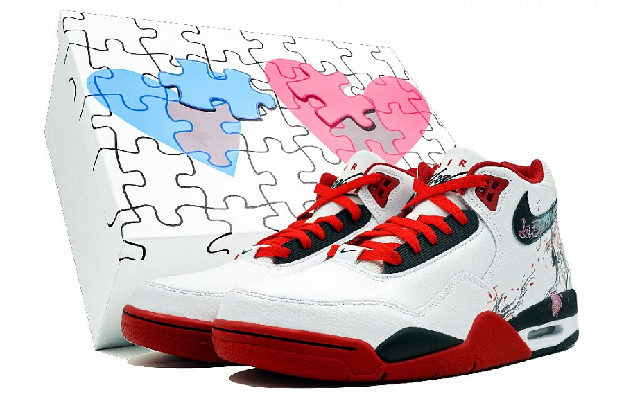Nike Flight Legacy Playful Flowers Daji Shopping Bag Mid-Top Vintage Basketball Shoes Unisex Red Black White купить в интернет-магазине Yoocart с быстрой доставкой по России.