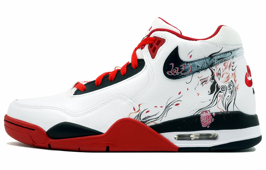Nike Flight Legacy Playful Flowers Daji Shopping Bag Mid-Top Vintage Basketball Shoes Unisex Red Black White купить в интернет-магазине Yoocart с быстрой доставкой по России.
