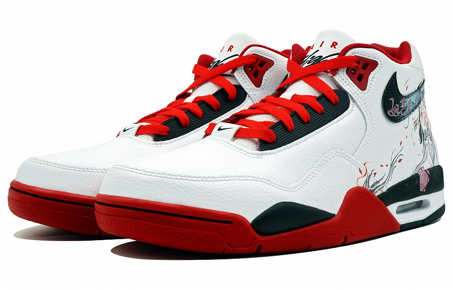Nike Flight Legacy Playful Flowers Daji Shopping Bag Mid-Top Vintage Basketball Shoes Unisex Red Black White купить в интернет-магазине Yoocart с быстрой доставкой по России.
