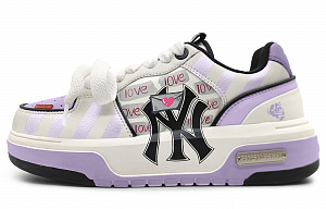 MLB Chunky Liner Low-Top Skateboard Shoes Unisex White Purple 1 2723625