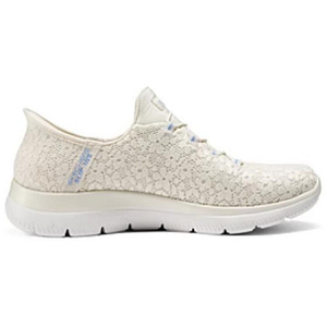 Skechers Cushioning Breathable Low Top Running Shoes Women's Ivory 1 2723864