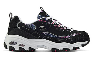 Skechers DLITES Low Top Chunky Sneakers Women's Black 1 2723932