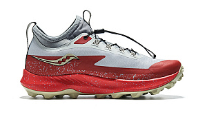 Saucony PEREGRINE 13 ST Low-Top Trail Running Running Shoes Men's Gray Red 1 2723937