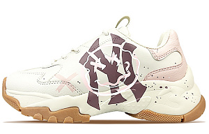 MLB Big Ball Chunky Slip-Resistant Height Increasing Low-Top Chunky Sneakers Unisex Beige Pink 1 2724328