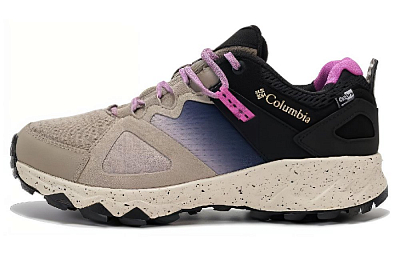 Columbia Cushioning Wear-Resistant Low-Top Hiking Shoes Women's Beige Purple