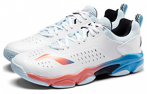 LiNing Badminton Series Low Top Training Shoes Unisex White Blue 1 2725213