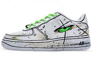Nike Air Force 1 Skateboard Shoes Men's Low top Black/Green 1 2725381