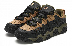 FILA FUSION BARRICADE Cushioning Wear-Resistant Low-Top Basketball Shoes Men's Black Brown 1 2725524
